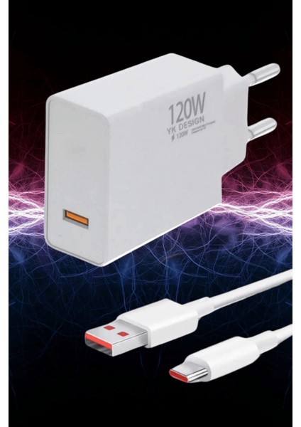 120w usb hızlı type c uçlu kablolu şarj aleti ( lisinya )