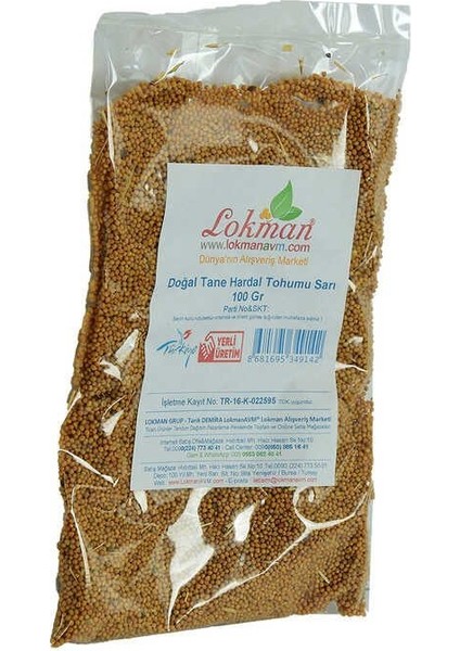 Hardal Tohumu Tane Doğal Sarı 100 gr Paket
