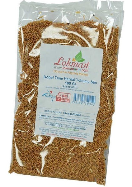 Hardal Tohumu Tane Doğal Sarı 100 gr Paket
