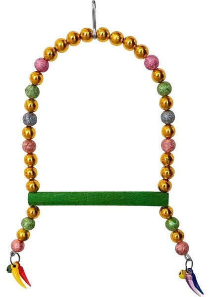 Renkli Boncuklu ve Parlak Taşlı Kuşu Salıncağı 10-16 cm