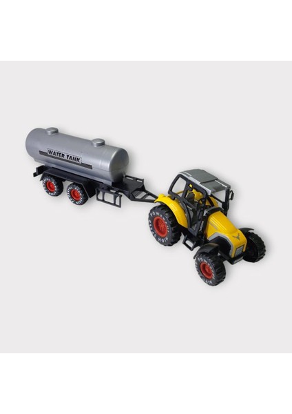 Çek Bırak Römorklu Traktör 25CM - Sarı Su Tanklı (Lisinya)