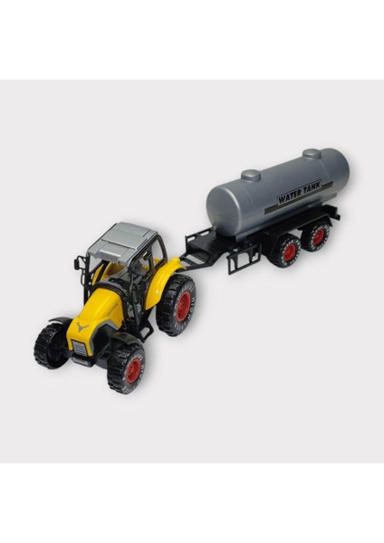 Çek Bırak Römorklu Traktör 25CM - Sarı Su Tanklı (Lisinya)