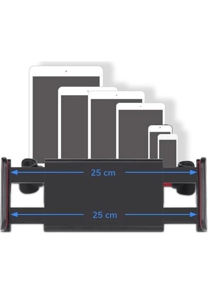 Oto koltuk arkası telefon tablet tutucu ayarlanabilir 360 derece dönebilen pratik stand ( lisinya )