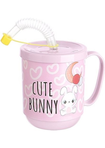 Funny Pipetli Çocuk Içecek Bardağı Desenli Bardak 350ML