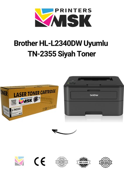 Brother HL-L2340DW Uyumlu TN-2355 Siyah Toner fiyatları