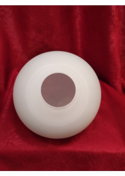 Küçük Glob Avize Camı Hakiki Opalin Beyaz Renkli (Çap: 10.00cm- Duy Yuvası: 5.00cm)