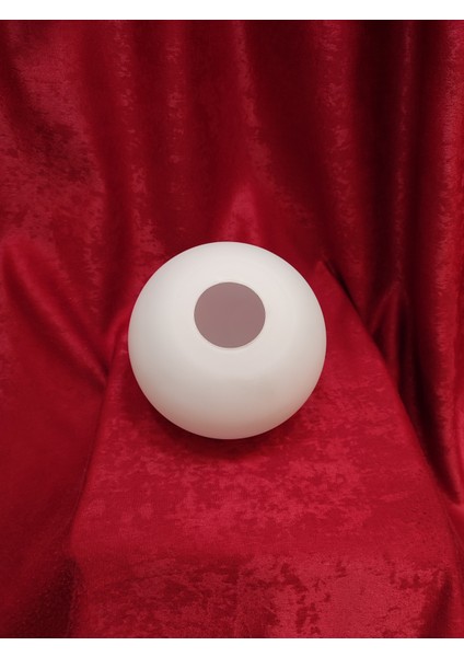 Küçük Glob Avize Camı Hakiki Opalin Beyaz Renkli (Çap: 10.00cm- Duy Yuvası: 5.00cm)