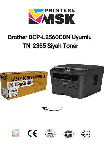 Brother DCP-L2560CDN Uyumlu TN-2355 Siyah Toner fiyatları