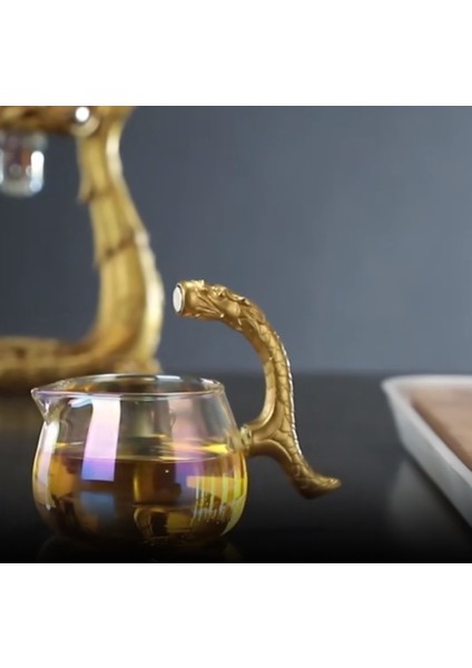 Yaratıcı Ejderha Cam Çay Servis Demlik Pu'er Oolong Drinkware Demlenmiş Çay Glass Tea 1 Adet