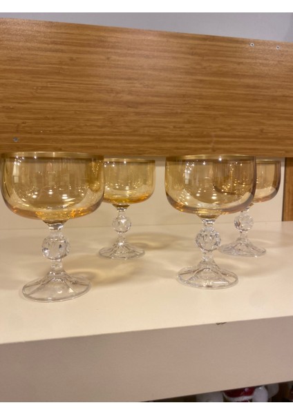 Magnolyalık Dondurmalık 4'lü Kristal Bal Rengi Kase fırsatları
