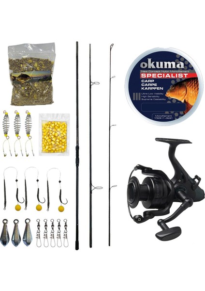 Yekoutdoor Profesyonel Göl Oltası Seti Prologic C-Series 12ft 360 Cm 3.5 Lb 3 Parça&Dam Quick Runshift 3a 6000 Fs 2+1bb Igsp Olta Makinesi
