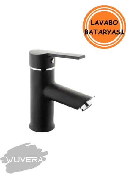 Lüks Siyah Lavabo Bataryası – Mat Siyah, Aç-Kapa, Dayanıklı ve Modern