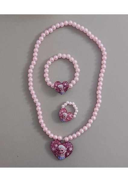 Kız Çocuk Kolye Yüzük Bilezik Seti Çocuk Takı Seti Çocuk Kolye Çocuk Bileklik Çocuk Yüzük