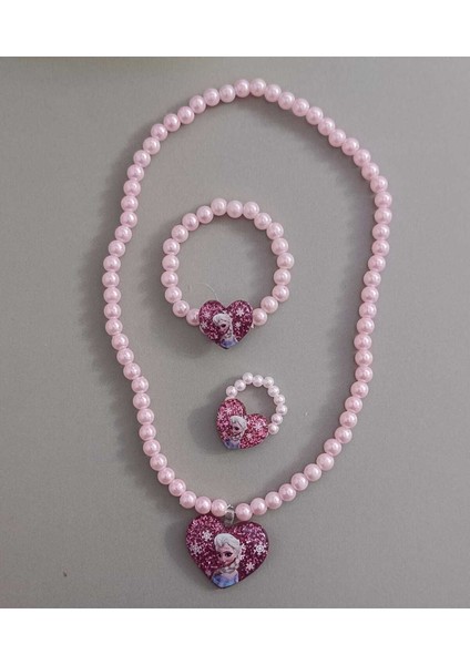 Kız Çocuk Kolye Yüzük Bilezik Seti Çocuk Takı Seti Çocuk Kolye Çocuk Bileklik Çocuk Yüzük modelleri