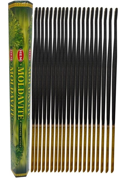 Moldavit Taşı 20 Çubuk Tütsü - Moldavite