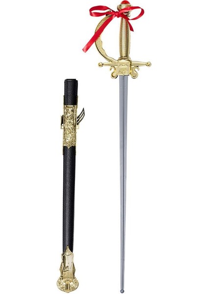Altın Renk Kabzalı Zararsız Oyuncak Şövalye Kılıcı - 68 cm (Plastik)