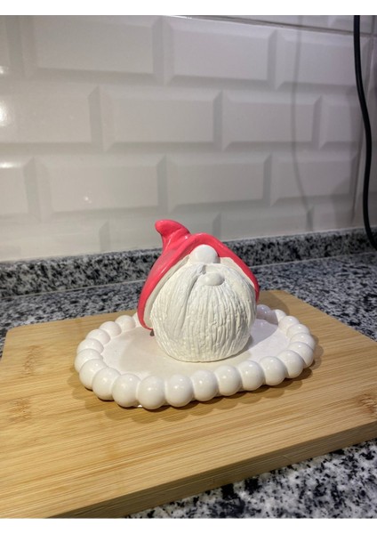 El Yapımı Dekoratif Pembe Ruhun Sesi/cüce Dede Tütsülük ve Alt Tabağı Beton Obje