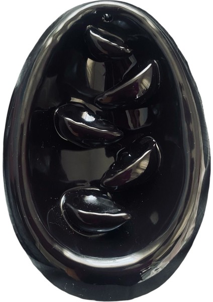 Geri Akış Tütsülük Oval Siyah Seramik