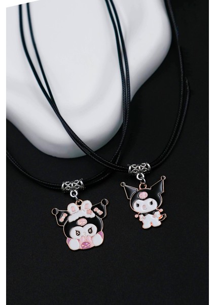 2 Adet Arkadaşlık Best Friends Kolyesi, My Melody & Kuromi Kolye