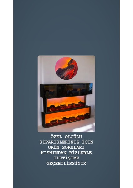 Elektrikli Şömine 120 x 30 fiyatları