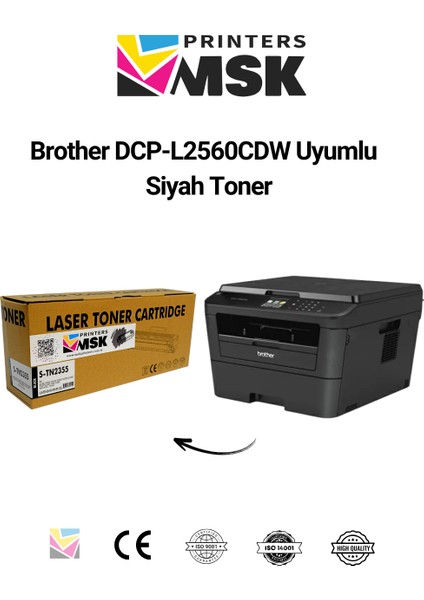 Brother DCP-L2560CDW Uyumlu Siyah Toner fiyatları
