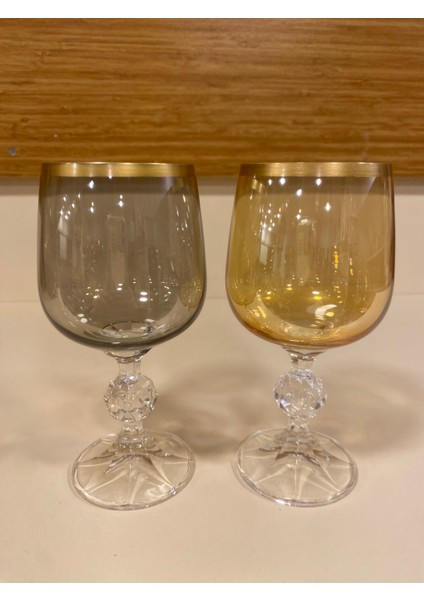 Kahve Yanı Bardak 2'li Kristal Bal ve Füme 250 ml fırsatları