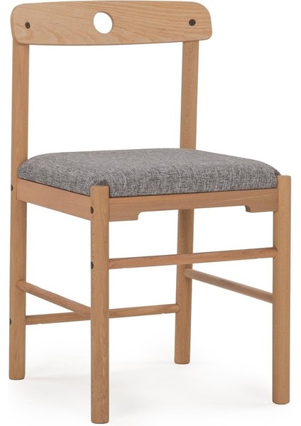 Alaçatı Kayın Gri Sandalye, Masif Ahşap Sandalye, Modern Sandalye, İskandinav Sandalye