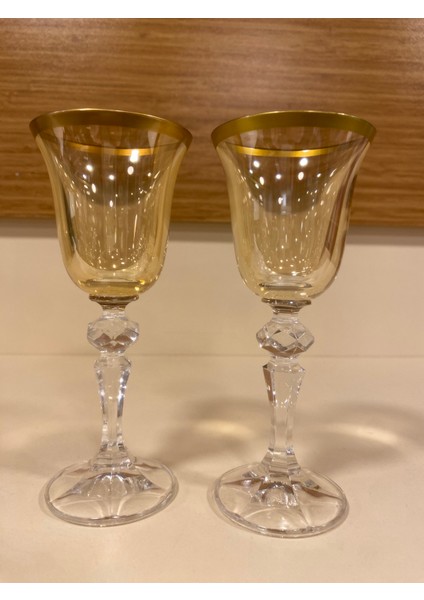 Kahve Yanı Bardak 2'li Kristal Bal Rengi 100 ml