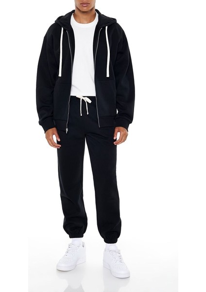 F21 Polar Fermuarlı Kapüşonlu Sweatshirt