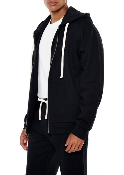 F21 Polar Fermuarlı Kapüşonlu Sweatshirt