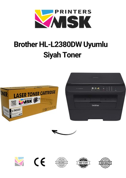 Brother HL-L2380DW Uyumlu Siyah Toner