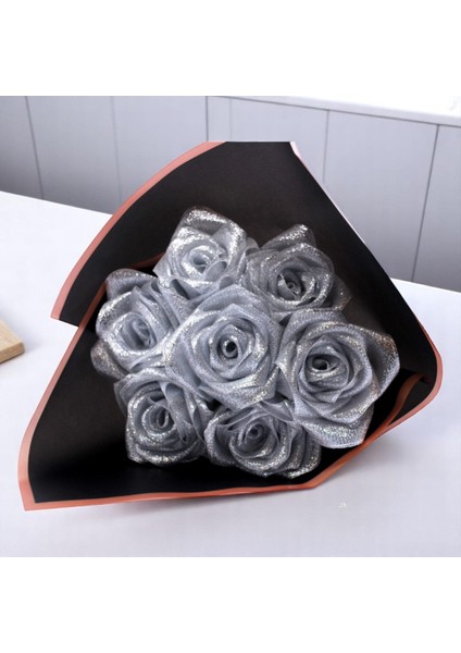 Yedili (7'li) Gül Buketi, Hediye Gül Buketi, Kırmızı, Mavi, Siyah, Gold, Renkli Gül Buketleri