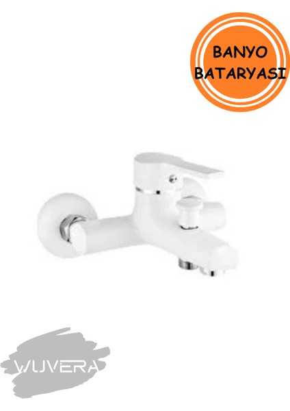 Beyaz Lüks Delta Banyo Bataryası – Çift Girişli, Mix (Aç-Kapa), Şık ve Dayanıklı