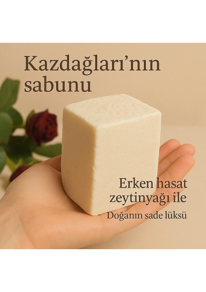 Doğal El Yapımı Zeytinyağlı Sabun Düşük Asitli Soğuk Sıkım Zeytinyağından Cilt ve Saç Bakımı