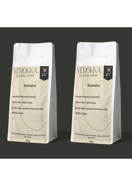 Verokka Sumatra Mandheling 2’li Paket – Filtre Kahve (2 x 250G, Yoğun & Nadir Profil)