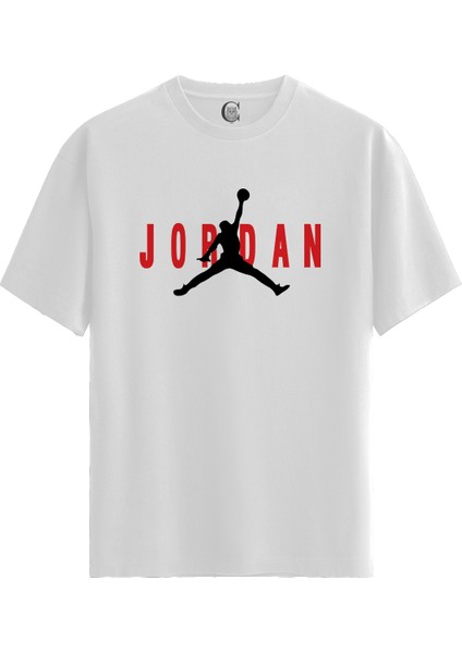 Jordan - %100 Pamuklu Erkek Beyaz Tişört - Premium Quality
