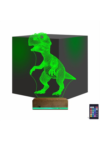 Kirppi 3D Lamba Dinozor V1 Masa Gece Lambası