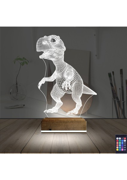Kirppi 3D Lamba Dinozor V1 Masa Gece Lambası fiyatları