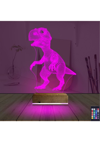 Kirppi 3D Lamba Dinozor V1 Masa Gece Lambası fırsatları