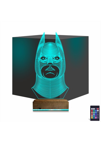 Kirppi 3D Lamba Batman Çizgi Karakter V2 Masa Gece Lambası