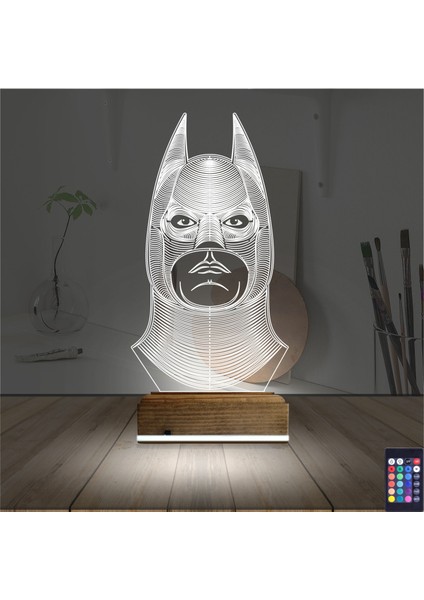 Kirppi 3D Lamba Batman Çizgi Karakter V2 Masa Gece Lambası fiyatları
