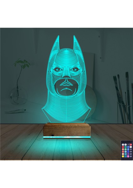 Kirppi 3D Lamba Batman Çizgi Karakter V2 Masa Gece Lambası modelleri