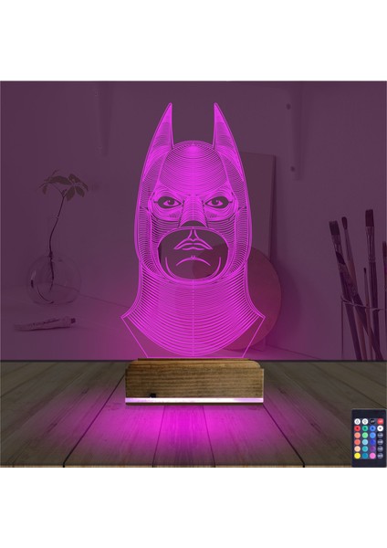 Kirppi 3D Lamba Batman Çizgi Karakter V2 Masa Gece Lambası fırsatları