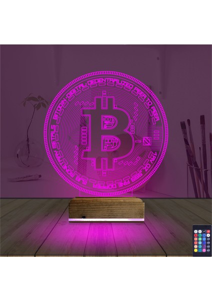 Kirppi 3D Lamba Crypto Bitcoin Btc Masa Gece Lambası fırsatları
