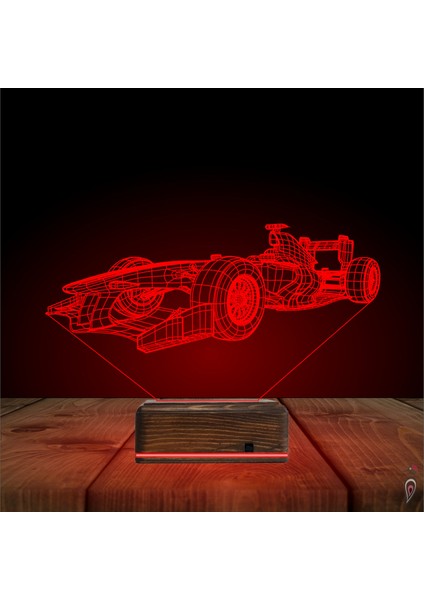 Kirppi 3D Lamba Formula F1 Yarış Arabası V2 Masa Gece Lambası fırsatları