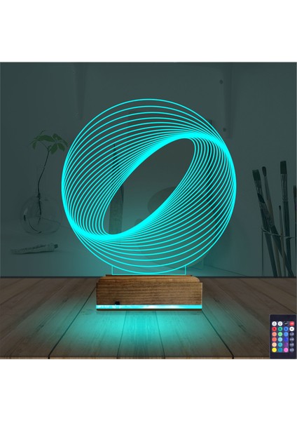 Kirppi 3D Lamba Geometrik Dekoratif V9 Masa Gece Lambası modelleri