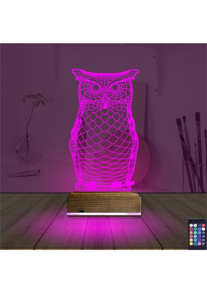 Kirppi 3D Lamba Baykuş Tasarım V1 Masa Gece Lambası fırsatları
