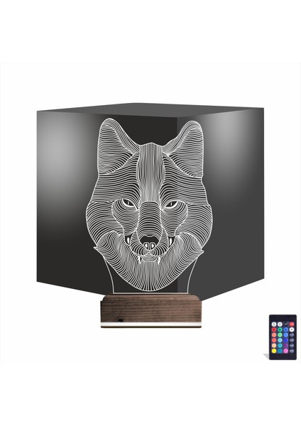 Kirppi 3D Lamba Kurt Masa Gece Lambası