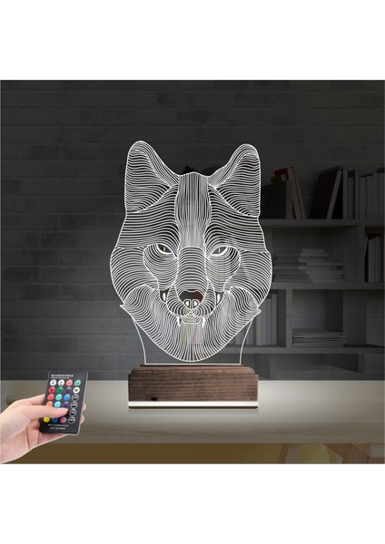 Kirppi 3D Lamba Kurt Masa Gece Lambası fiyatları