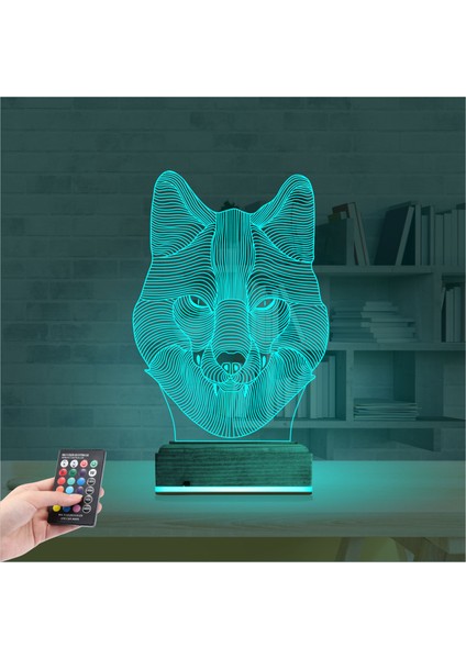Kirppi 3D Lamba Kurt Masa Gece Lambası modelleri